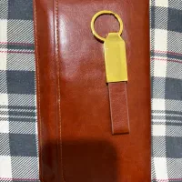 کیف دستی چرم مصنوعی همراه جاکلیدی