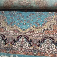 یک جفت فرش ۹متری فیروزه ای درحدنوسالم