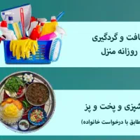 خانم انجام امور منزل