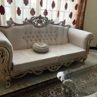 مبل ۷ نفره چوب ترک مدل فرحی|مبلمان خانگی و میز عسلی|شیراز, نیایش|دیوار