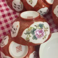 ۶عدد کاسه چینی قدیمی طرح گل|کلکسیون اشیاء عتیقه|رشت, گلباغ نماز|دیوار