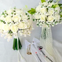 دسته گل عروس زنبق یاسی دست گل دست عروس|گل مصنوعی|مشهد, شهید مطهری|دیوار