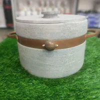 دیگ سنگی دسته مسی کار دست