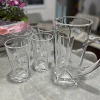 پارچ و لیوان کریستال۷پارچه