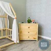 دراور سه کشو چوبی