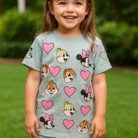 ست تی شرت و شلوارک دخترانه ۱سال تا ۴ سال