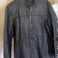 کاپشن مردانه چرم اصل سایزXL