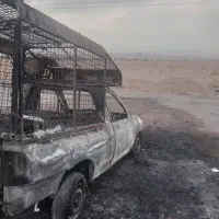 پراید وانت مدل ۹۸سوخته