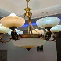 2عددلوسترقدیمی برنجی 6شاخه|لوستر و چراغ آویز|تهران, گلچین|دیوار
