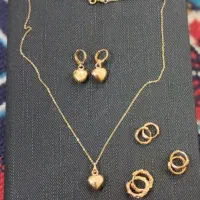 نیم ست قلب ژوپینگ و تعدادی گوشواره