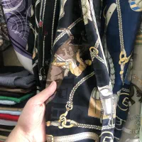 شال ساتن ابریشم مجلسی وارداتی دور دست دوز