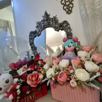 دو عدد باکس گل مصنوعی