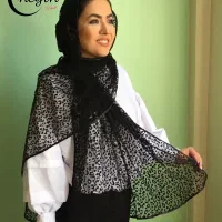 شال توری مخمل پلنگی