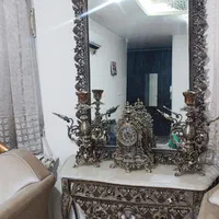 آینه و شمعدان برنز