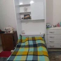تخت کمجا یک نفره نو با تشک اکبند۲۰۰×۹۰