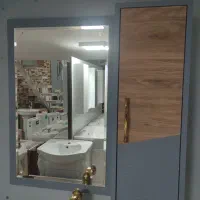 روشویی سفید کرکره با سنگ چینی کرد|لوازم سرویس بهداشتی|یزد, |دیوار