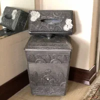 جا دستمال کاغذی و سطل آشغال