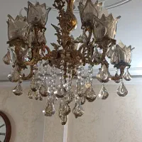 لوستر جنس برنج یک عدد ۵شاخه ویک عددتک شاخه