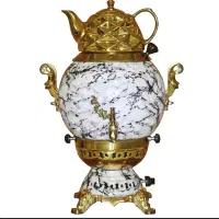 سماور گازی کار تهران/طرح سنگ8.10لیتری قوری سرامیکی|سماور، چای‌ساز، قهوه‌ساز|زاهدان, |دیوار