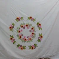 رو رخت خوابی تیترون کار دست رمان دوزی و حریر دوزی