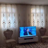پرده یه تیکه گل برجسته