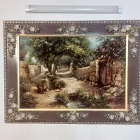 تابلو فرش ماشینی کوچه باغ