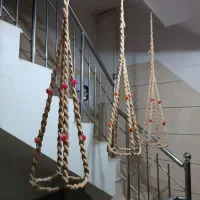 آویز حصیری گلدان