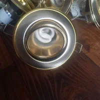 ۲۰ عدد چراغ سقفی توکار دور طلایی  فلزی درجه ۱