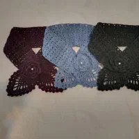 شال گردن کرواتی، دست بافت، کاموا ترک، شال گردن پشم