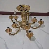 لوستر ده شاخه برنج|لوستر و چراغ آویز|تهران, مسعودیه|دیوار