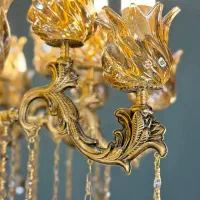 لوستر‌ ارامیس بـ‌ـیست شعله/تعویض لوستر برنج با نو