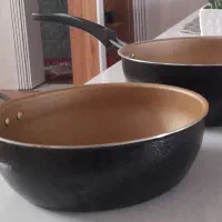 ماهیتابه تفلون نچسب جنس عالی سایز بزرگ ومتوسط قیمت