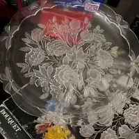 سینی گل برجسته کریستال