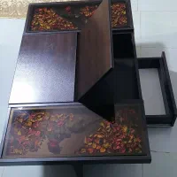میز عسلی وگلیم فرش. گاز تک شعله