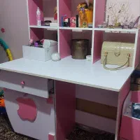 تخت خواب نوجوان دخترانه تاجدار سفید و صورتی