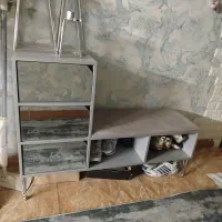 میز تلویزیون میز کنسول  ساعت ایستاده و مبل