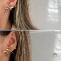 گوشواره گل و پاپیون