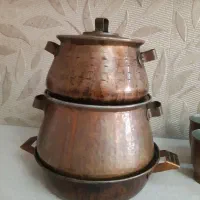 قابلمه و لیوان مسی