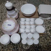 سرویس نهارخوری۹۶پارچه لومینارک فرانسه نو نو