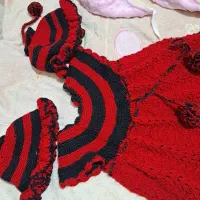 ست بافت دخترانه|کفش و لباس بچه|شیراز, میانرود|دیوار