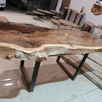 میز غذاخوری 8 نفره روستیک گردو یک تیکه|میز و صندلی غذاخوری|شاندیز, |دیوار