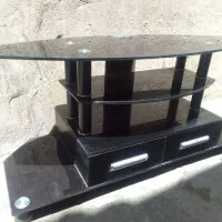 میز تلویزیون tv شیشه ای ناب