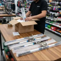 چوب ماهی گیری آلبااستار با چرخ ماهیگیری کوانهای