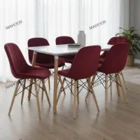 میز و صندلی غذاخوری پایه چوبی