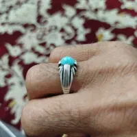 انگشتر یاقوت وفیروزه رکاب دستی|جواهرات|زنجان, |دیوار