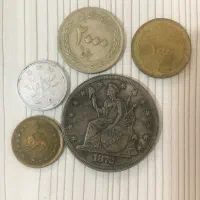 سکه نقره امریکایی - چینی - پهلوی و اسکناس کلکسیونی