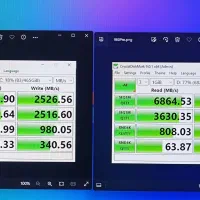 NVME 980Pro 1TB + NVME 500GB GenX4 وتعدادی هاردHDD