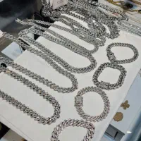 گردنبند و دستبند چین فول نگین - پاساژ ایرانیان