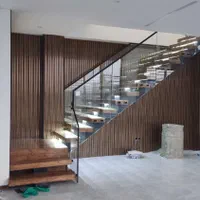 نرده شیشه ای جانپناه شیشه ای ،کف پله شیشه لمینیت