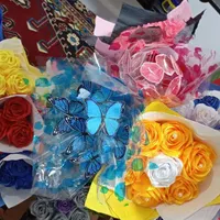 دسته گلای رز روبانی مصنوعی